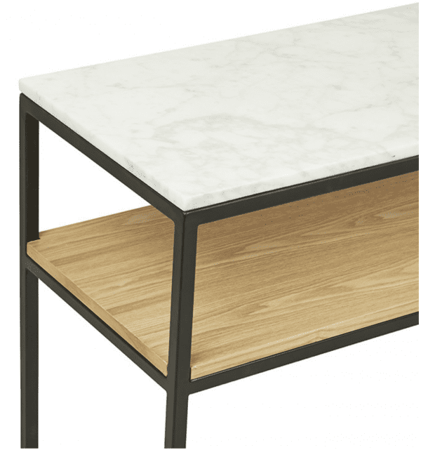 Baxter Marble Cube Console -Natural / White - Image 2
