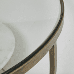 Amelie Curve Coffee Table-Brass/White - Image 3