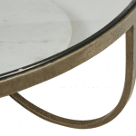 Amelie Curve Coffee Table-Brass/White - Image 2