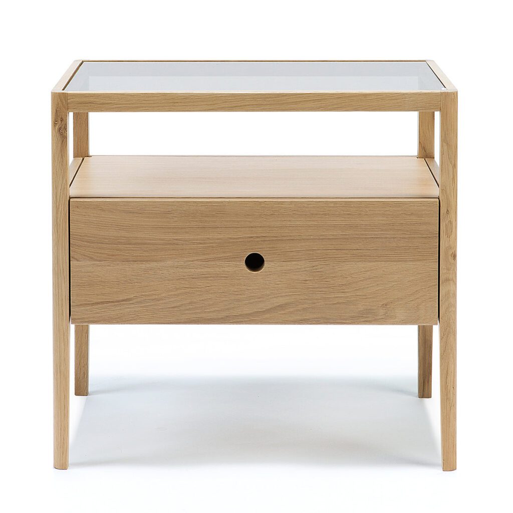 Ethnicraft Oak Spindle Bedside Table insideout Newcastle