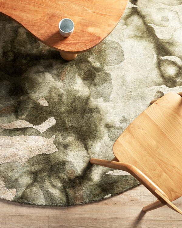 Fayette Round Floor Rug | Sage Multi - Image 2