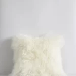 Meru Tibetan Lamb Cushion | Natural White