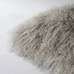 Meru Tibetan Lamb Cushion | Silver Grey - Image 2