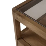 Teak Spindle bedside - 1 drawer - Image 2