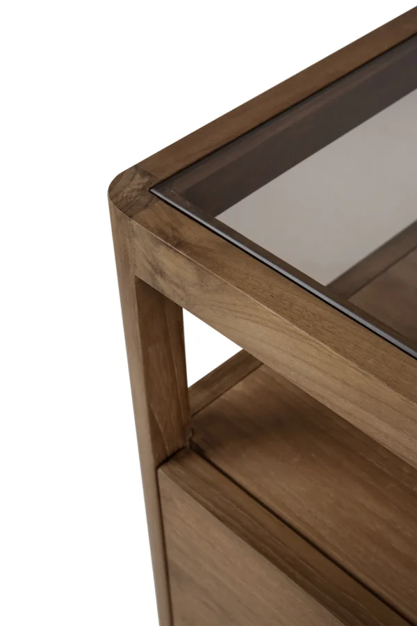Teak Spindle bedside - 1 drawer - Image 2