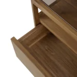 Teak Spindle bedside - 1 drawer - Image 3