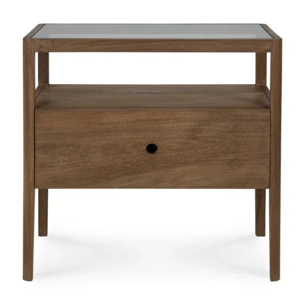 Teak Spindle bedside - 1 drawer