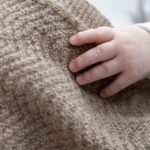 Wave Knitted Baby Blanket in Taupe - Image 2