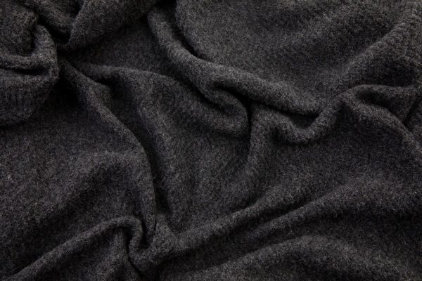 Wave Knitted Throw in Charcoal - Image 4