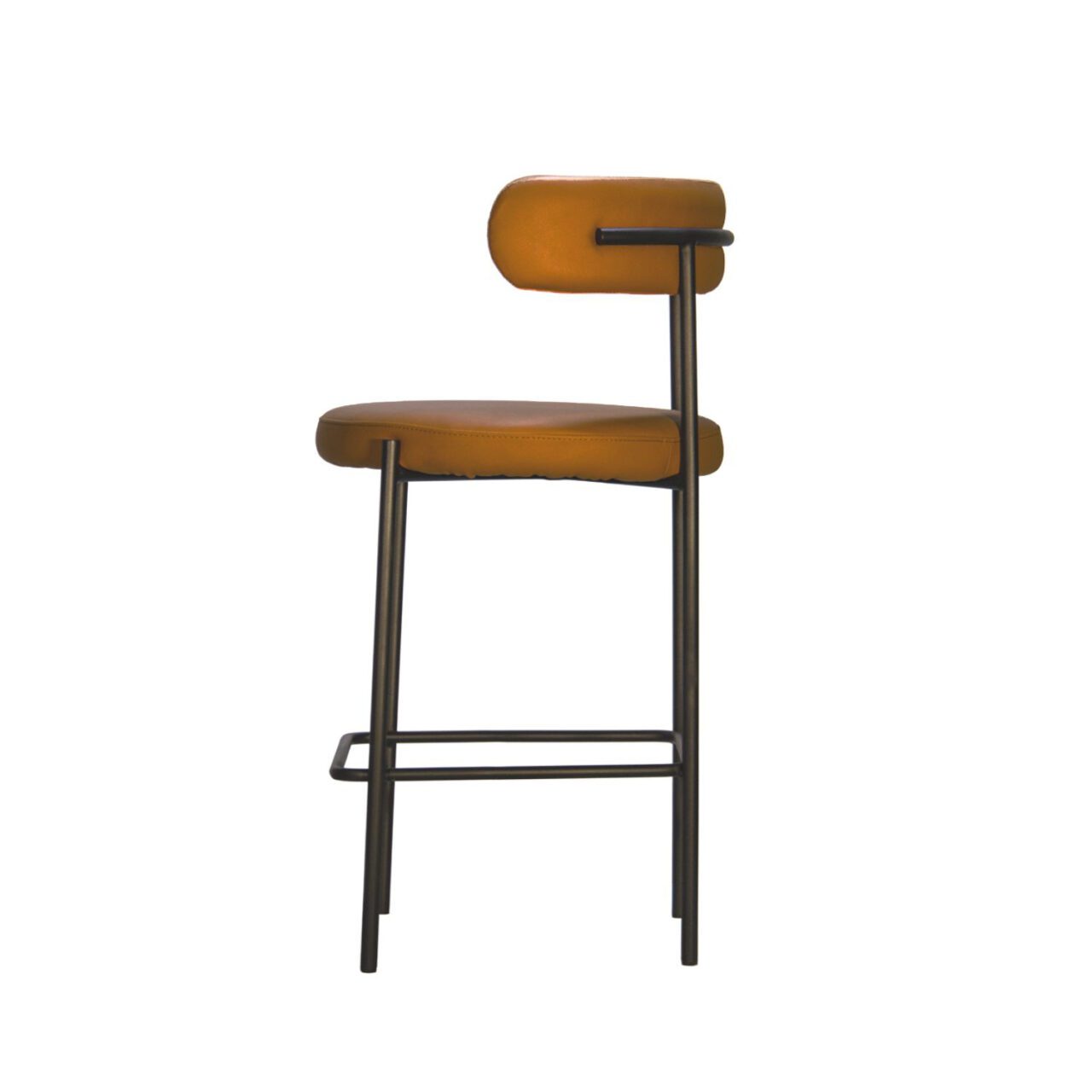 Oliver Bar Stool - Camel VL/Black - Image 3