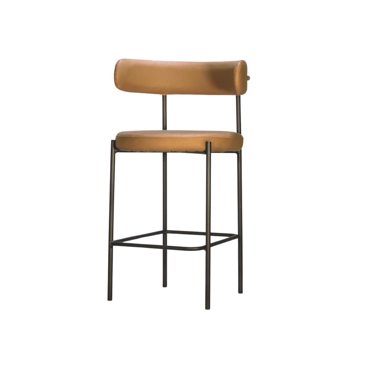 Oliver Bar Stool - Camel VL/Black - Image 6